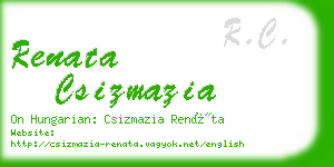 renata csizmazia business card